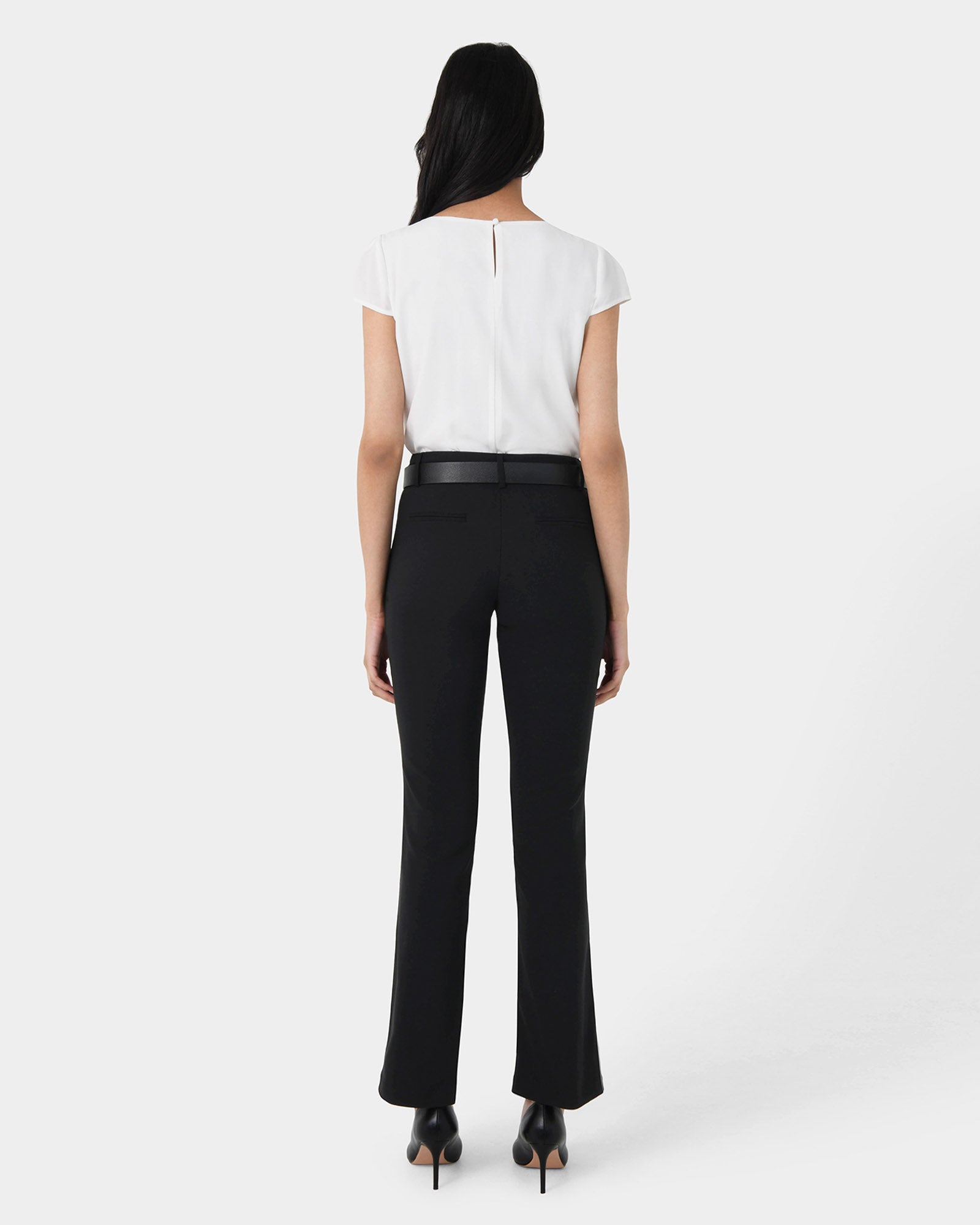 Tamera Pleated Round Neck Top