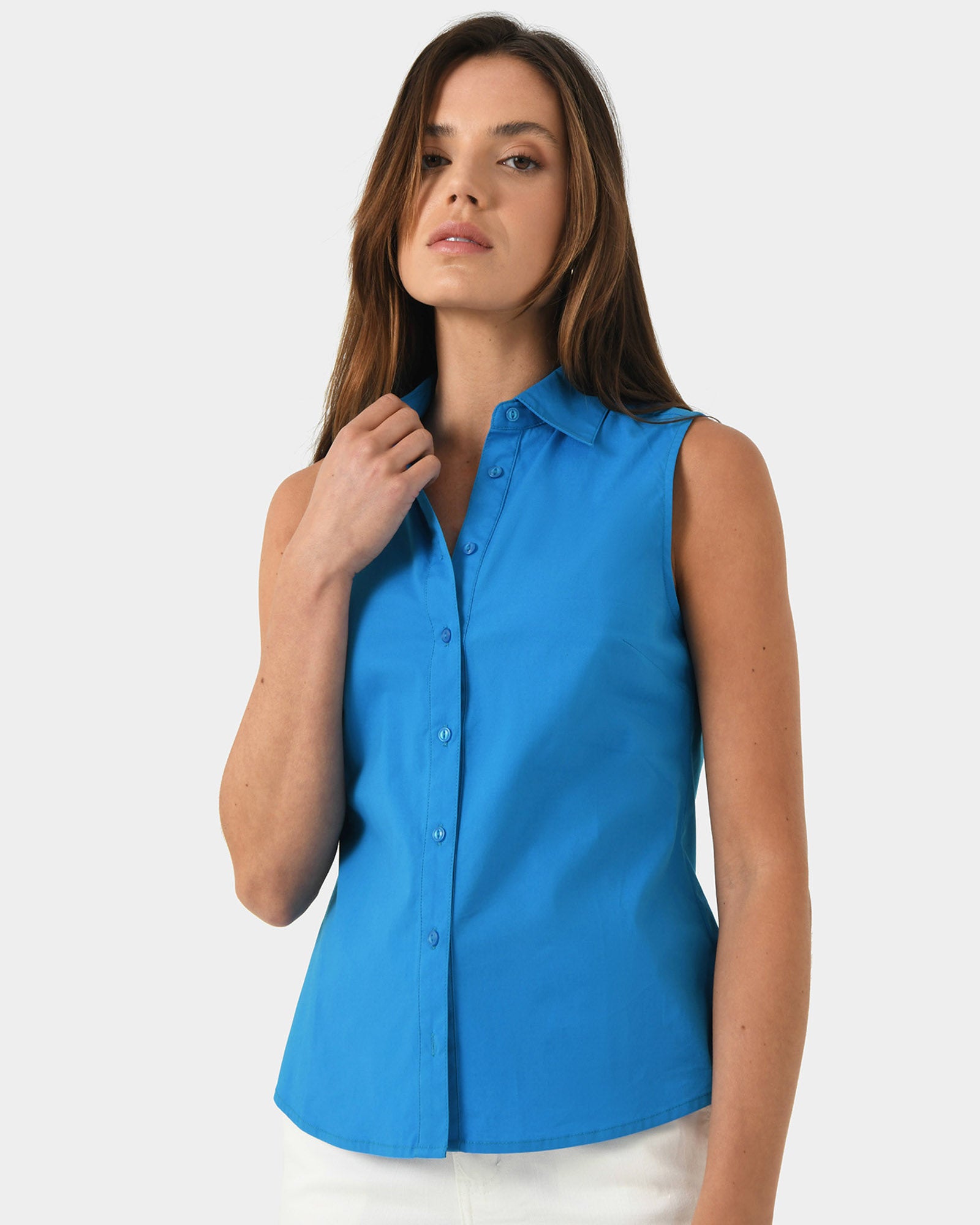 Alma Cotton Sleeveless Shirt