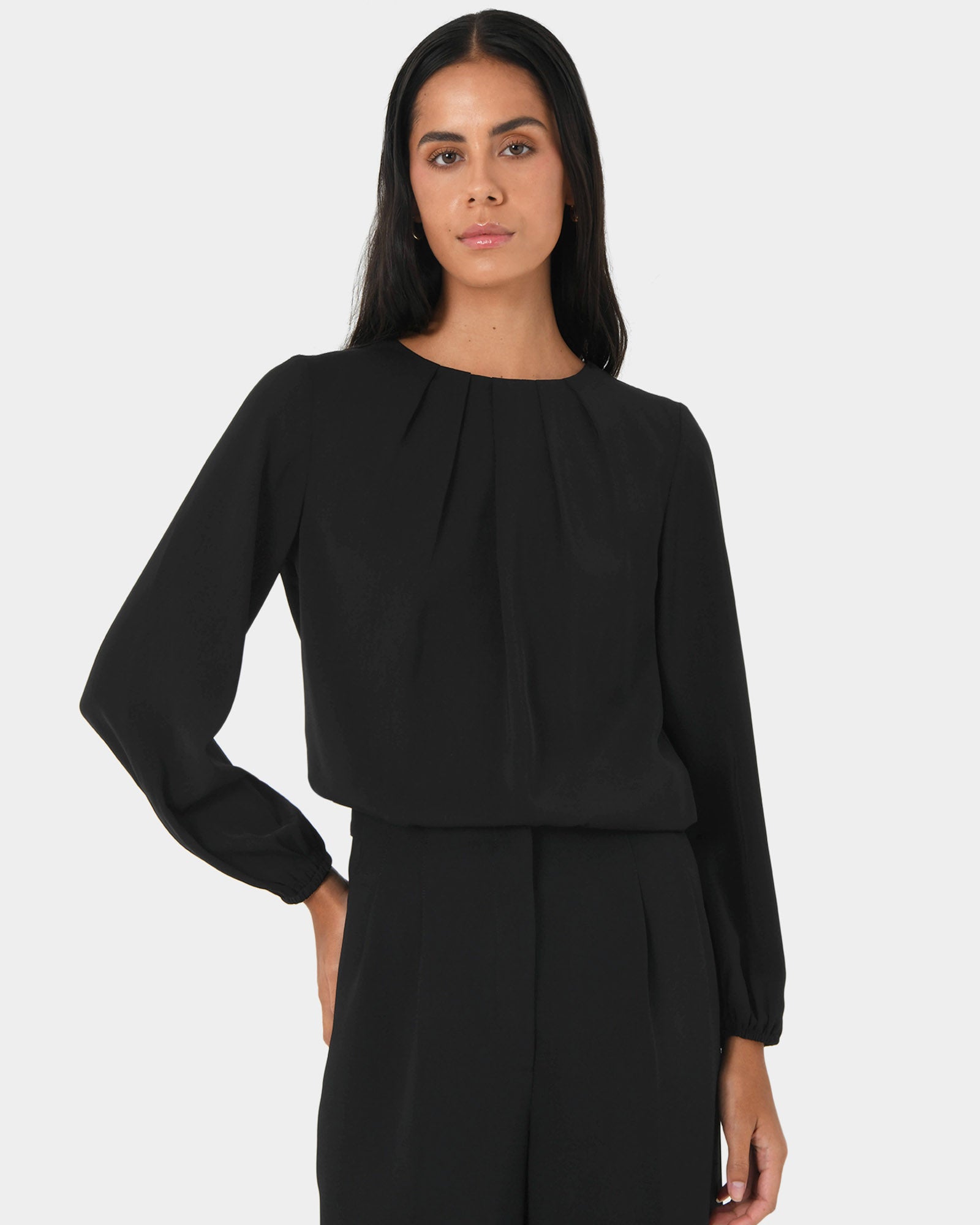 Tiana Pleat Neck Top