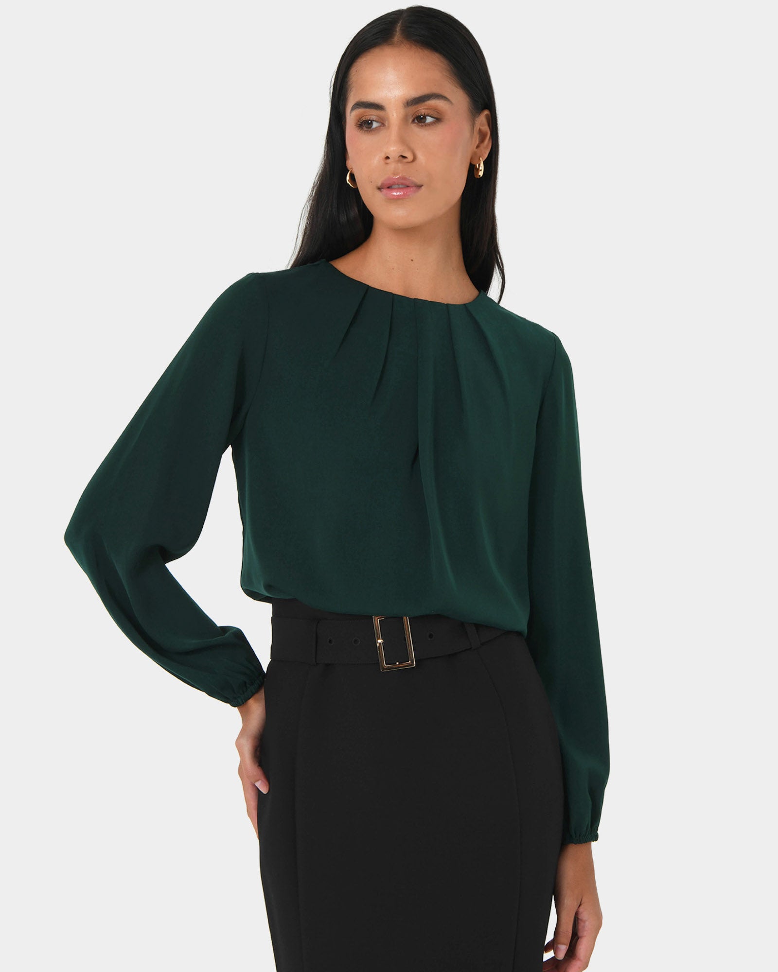 Tiana Pleat Neck Top