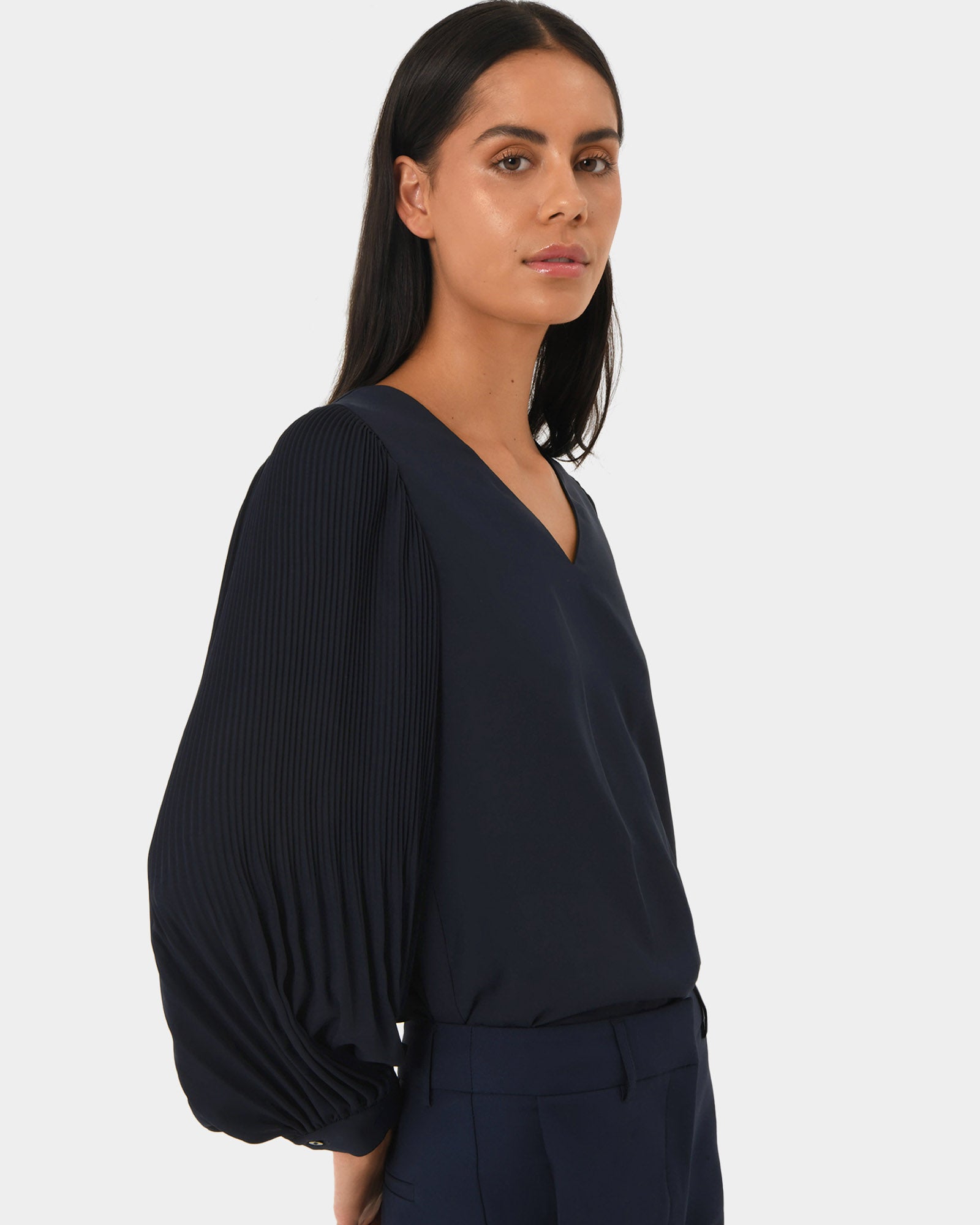 Charlotte Pleated Sleeve Top