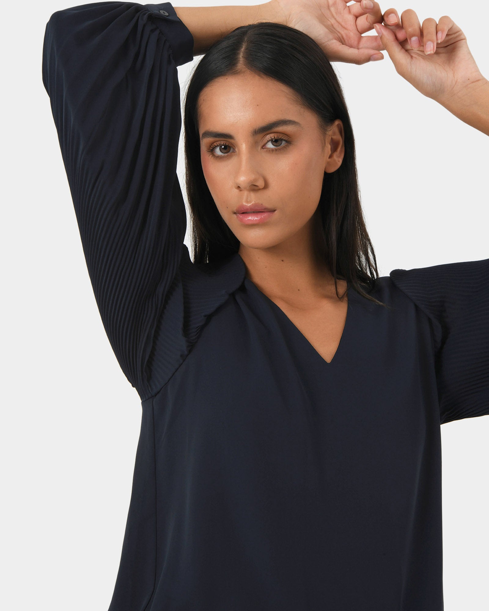 Charlotte Pleated Sleeve Top