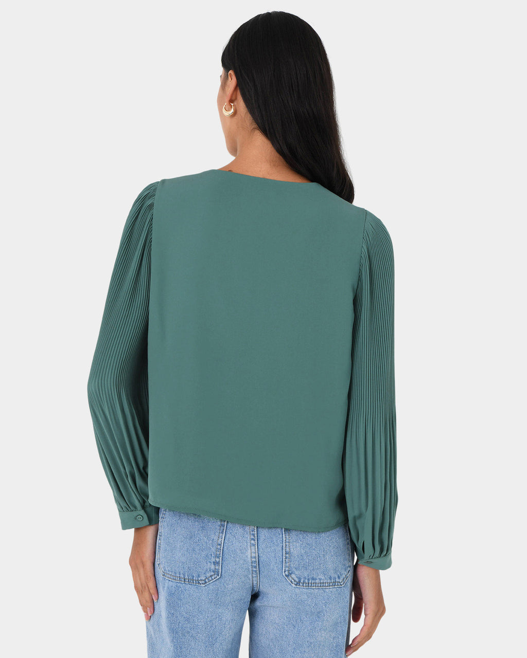 Charlotte Pleated Sleeve Top