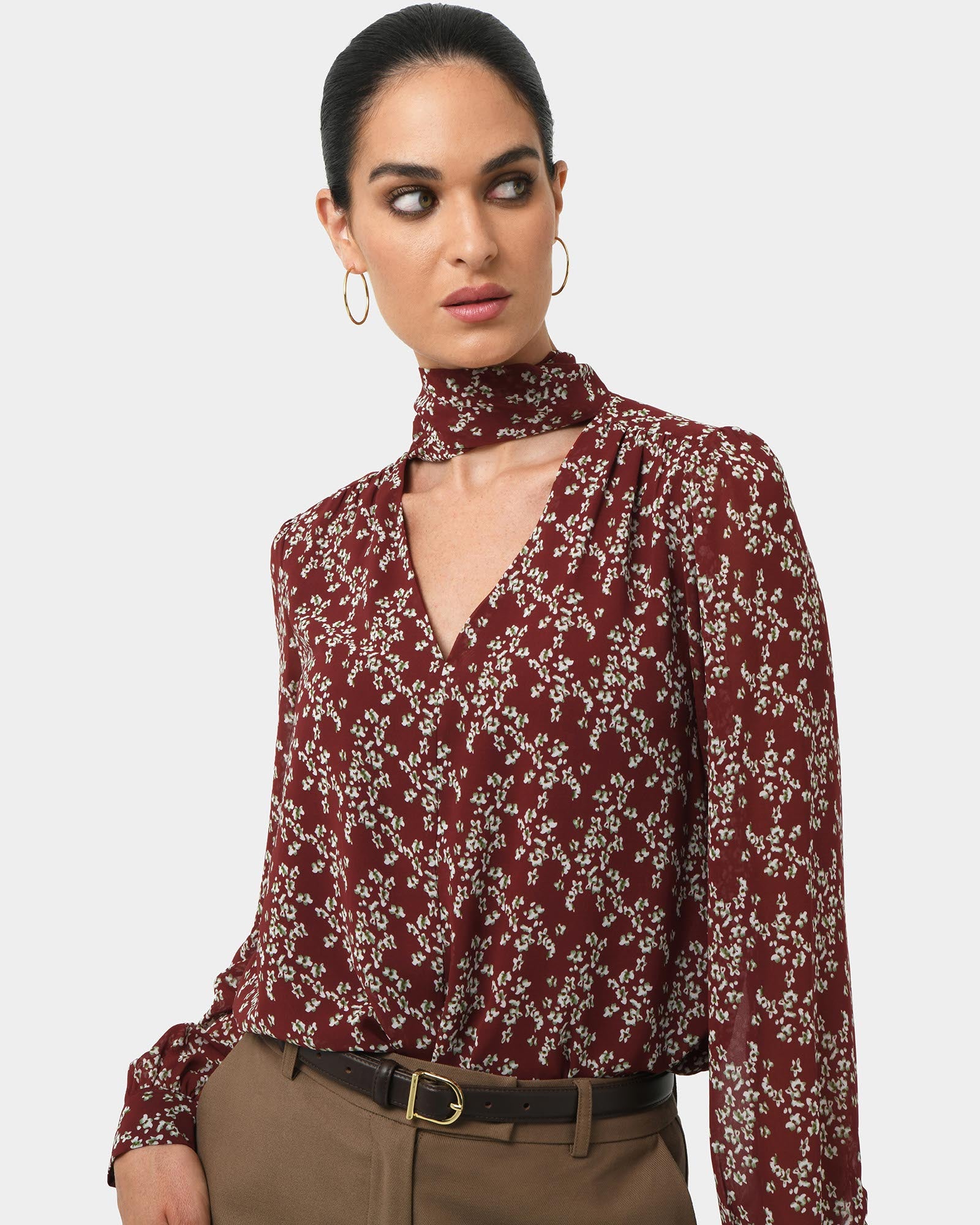 Rema Floral Tie Blouse
