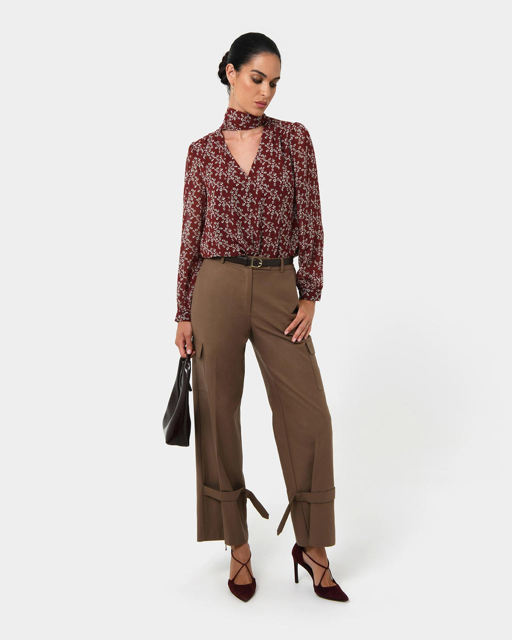 Rema Floral Tie Blouse