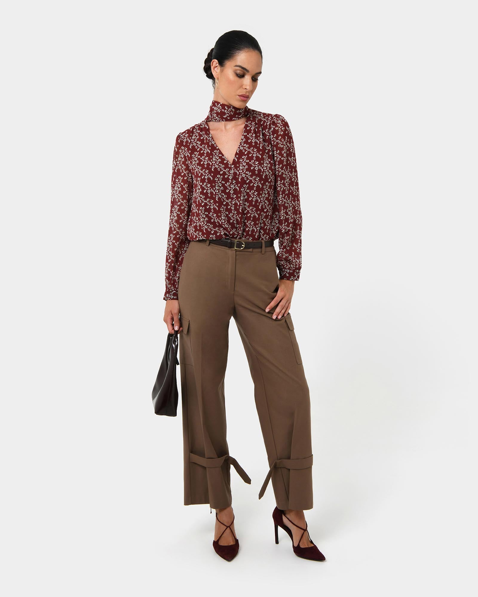 Rema Floral Tie Blouse