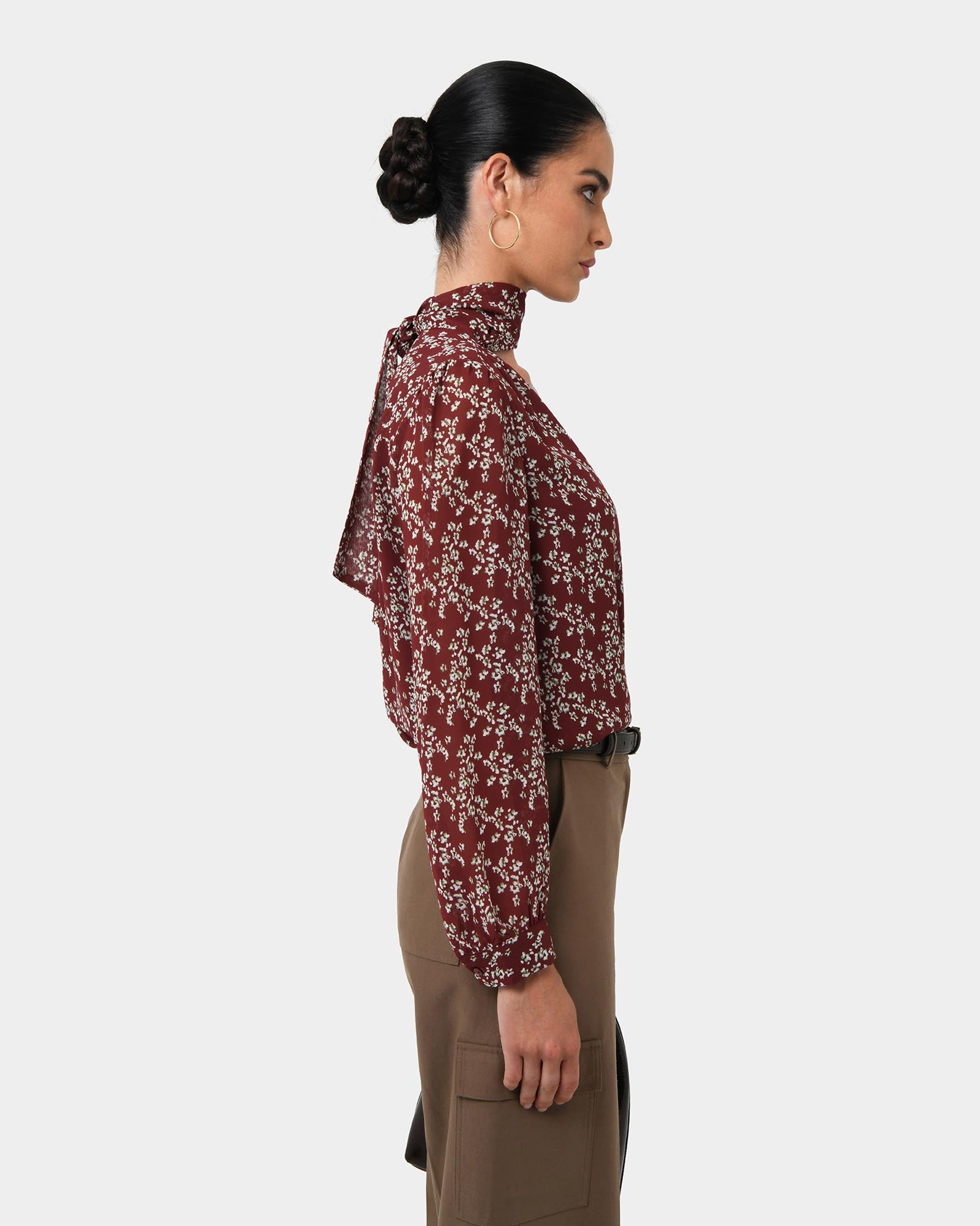 Rema Floral Tie Blouse