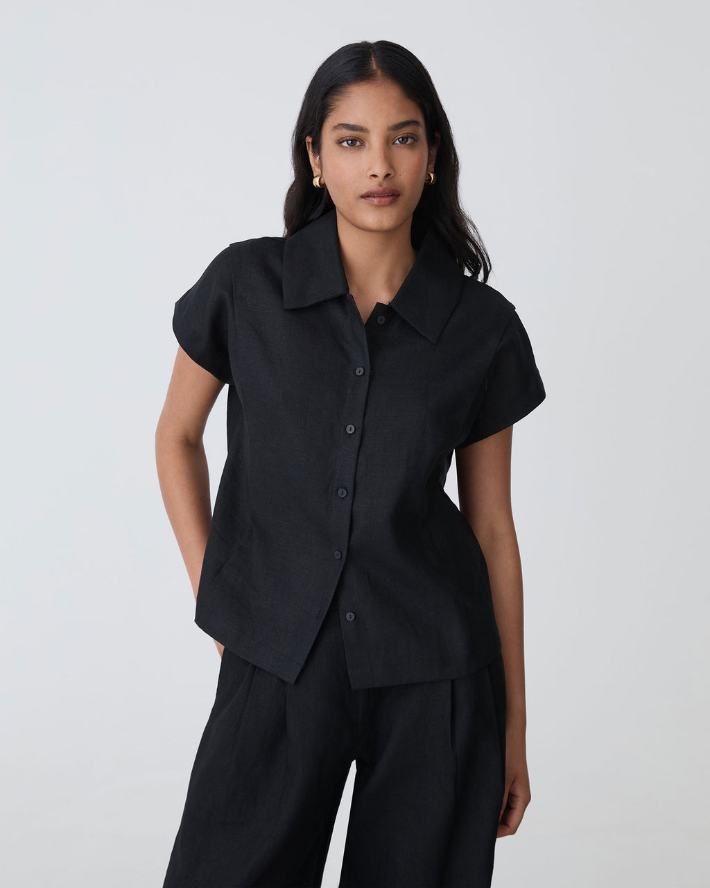 Ami Linen Collar Shirt
