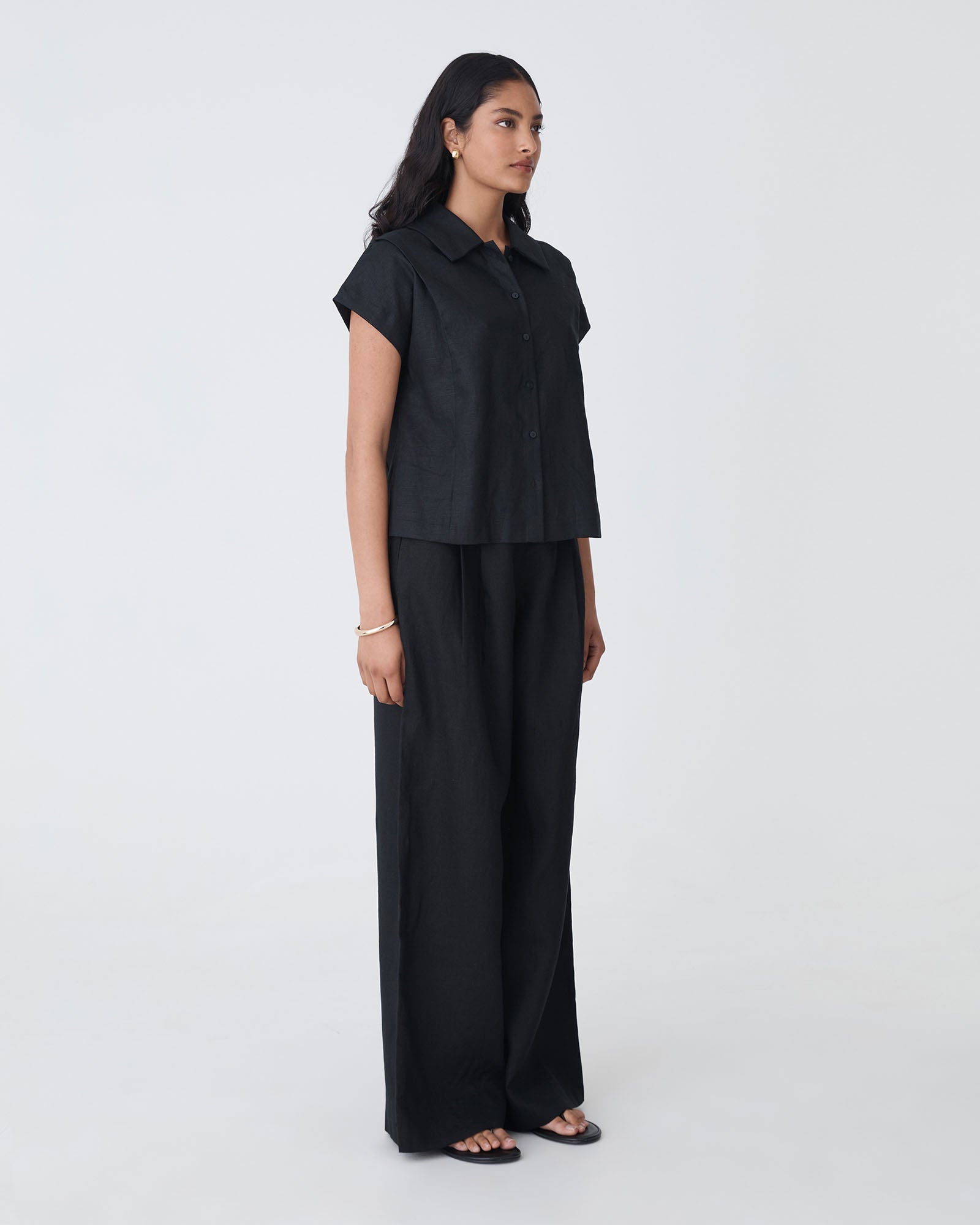 Ami Linen Collar Shirt