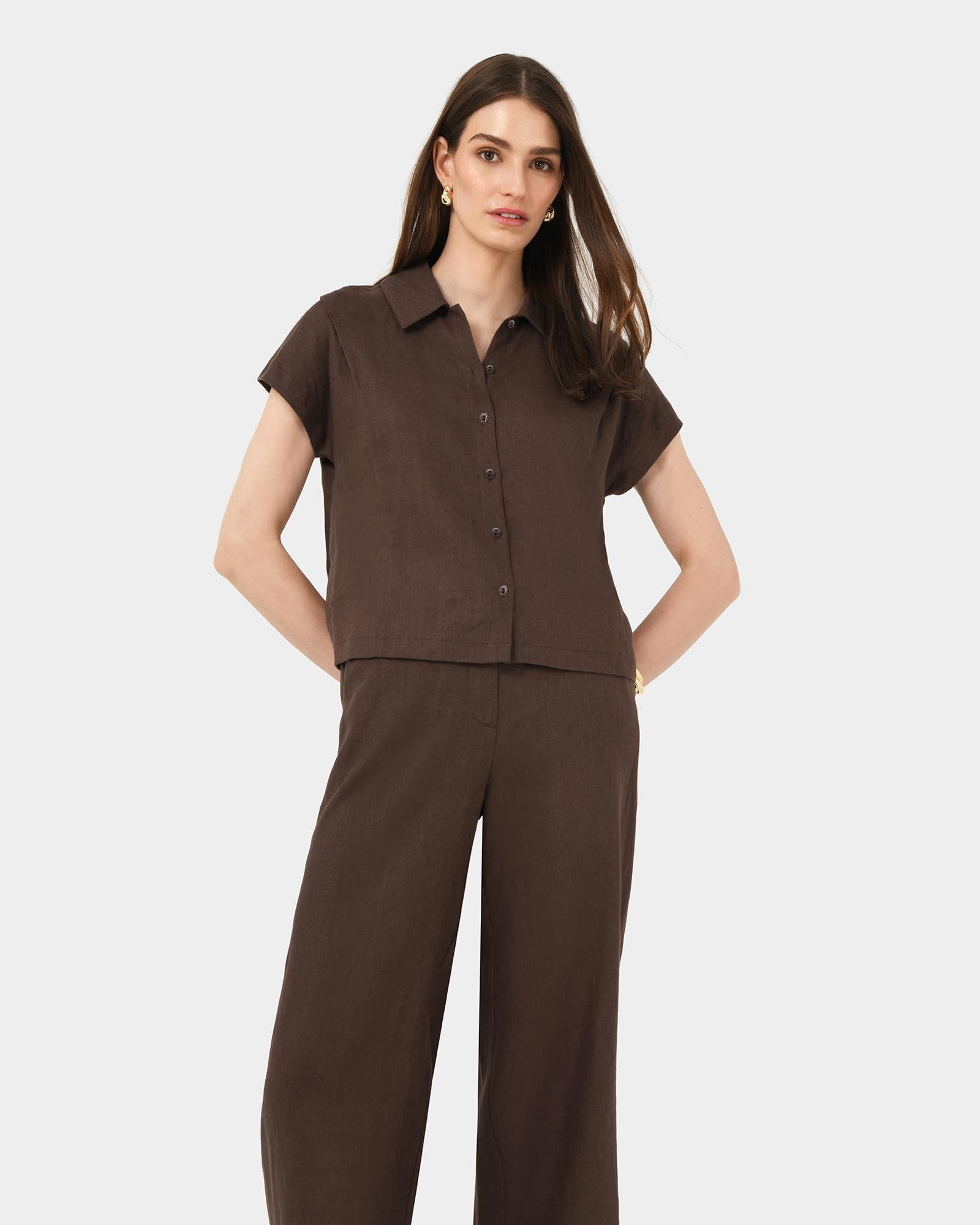 Ami Linen Collar Shirt