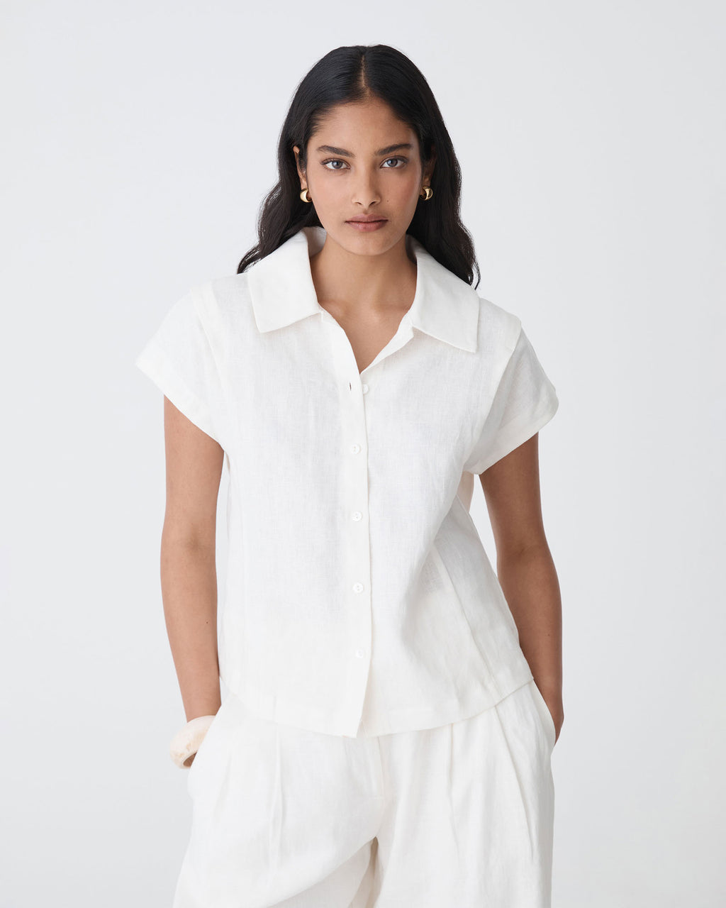 Ami Linen Collar Shirt