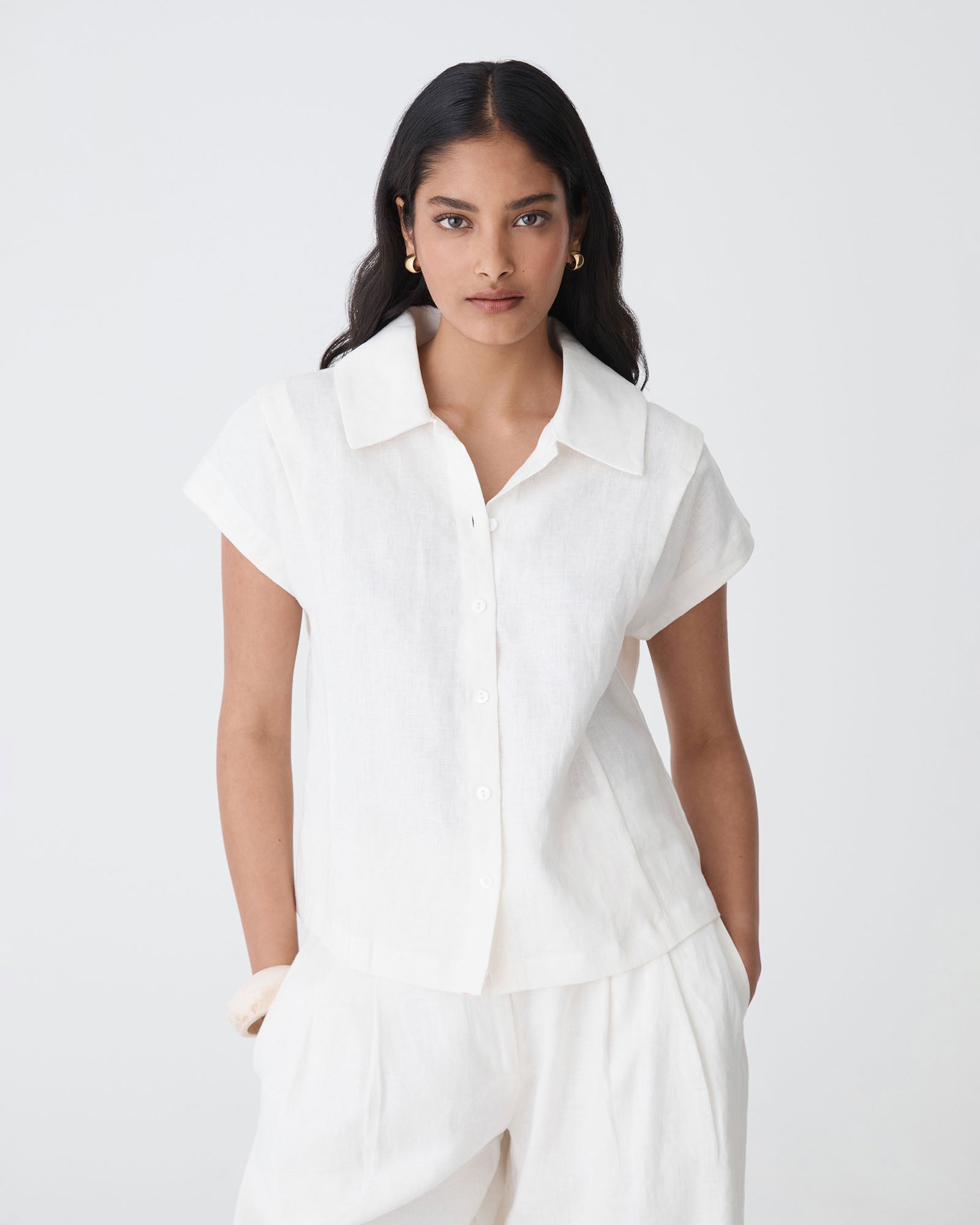Ami Linen Collar Shirt