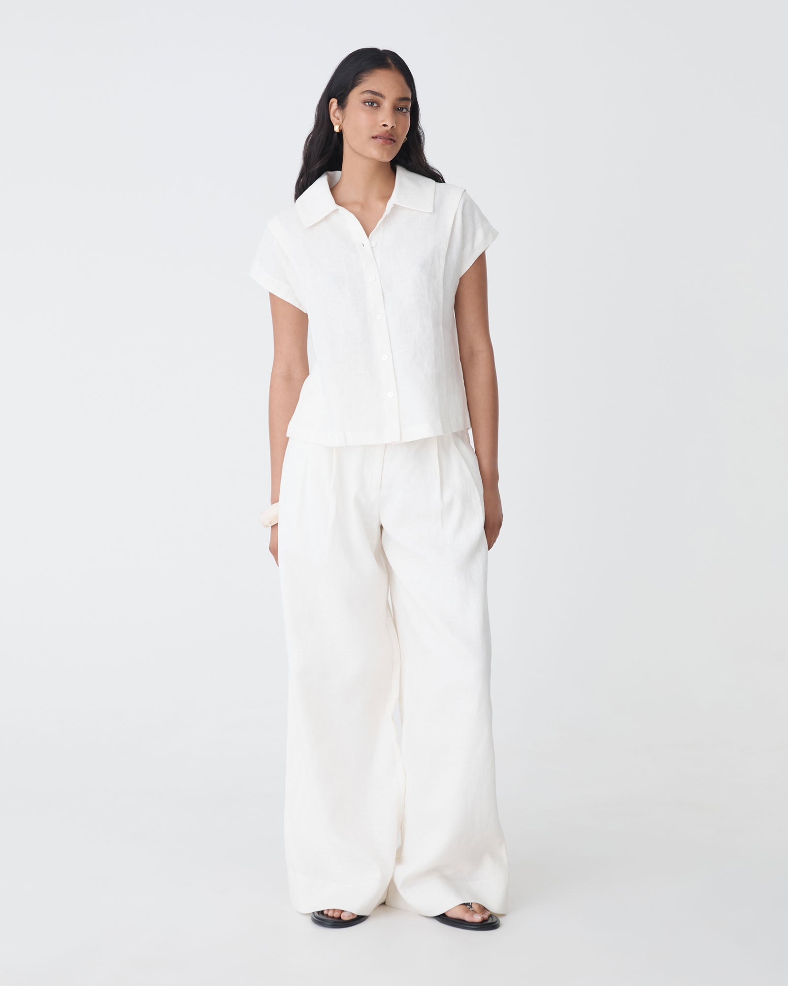 Ami Linen Collar Shirt