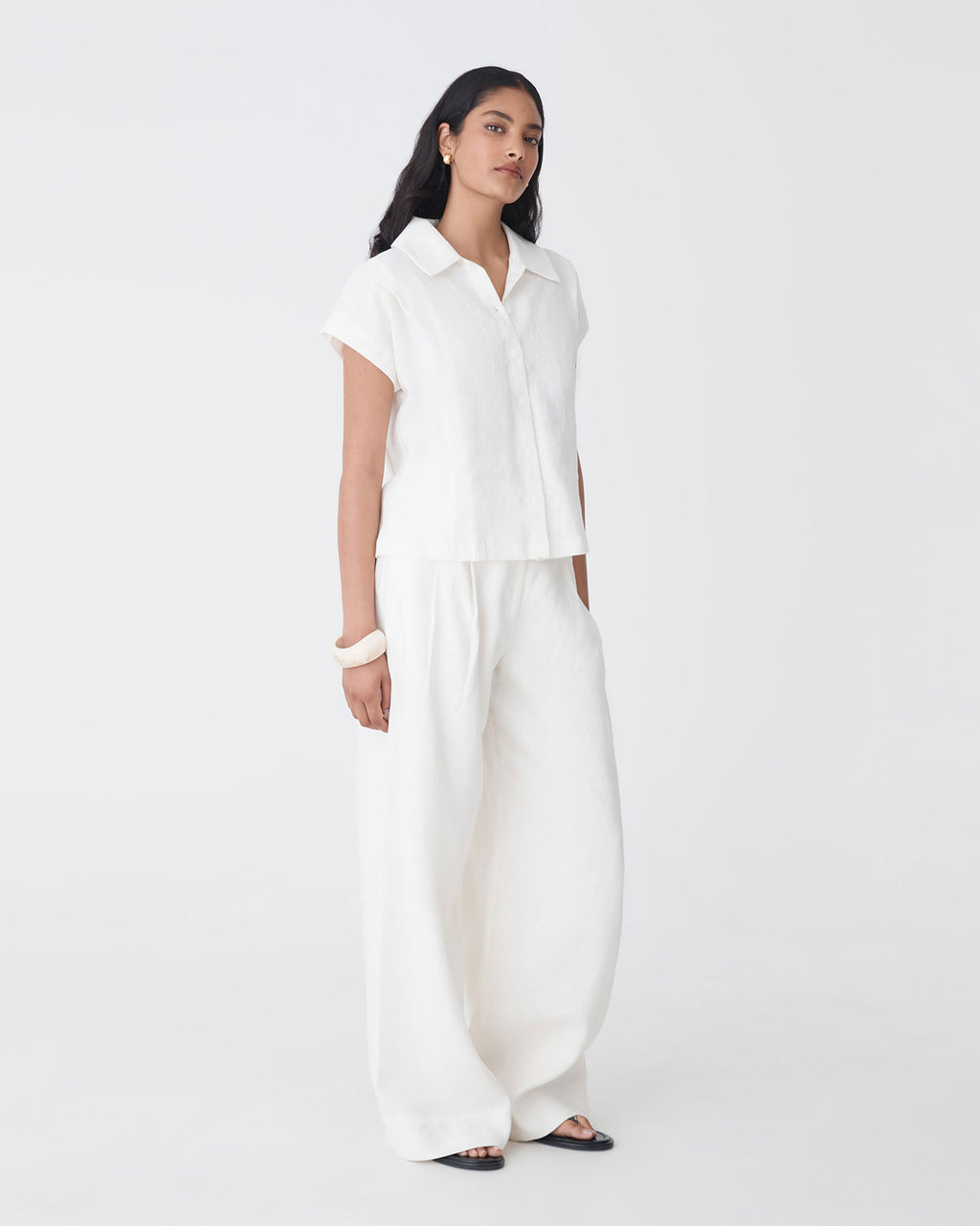 Ami Linen Collar Shirt