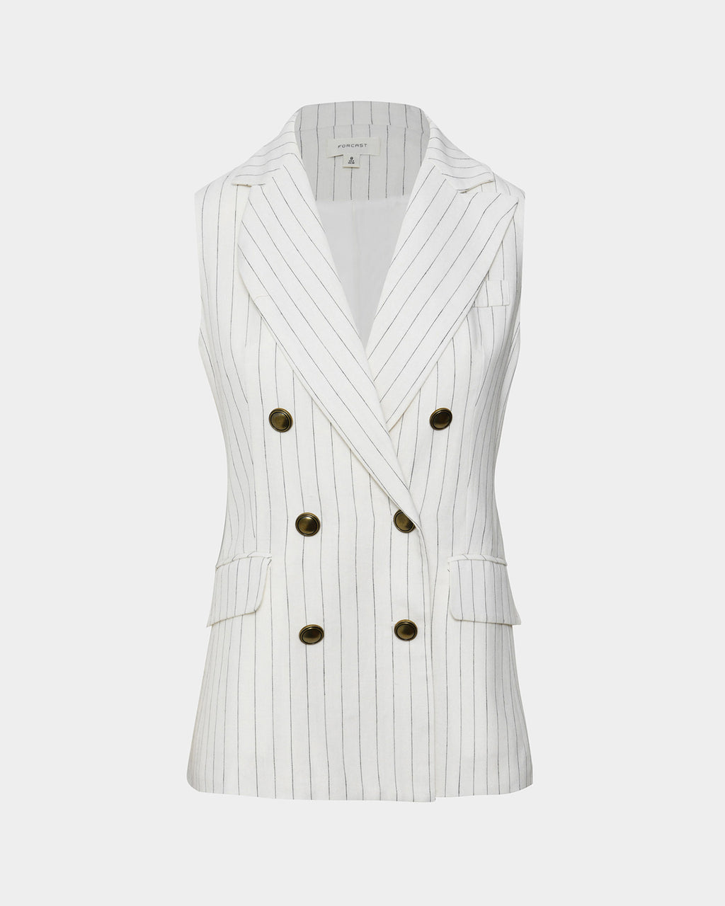 Talisa Linen Pinstripe Vest