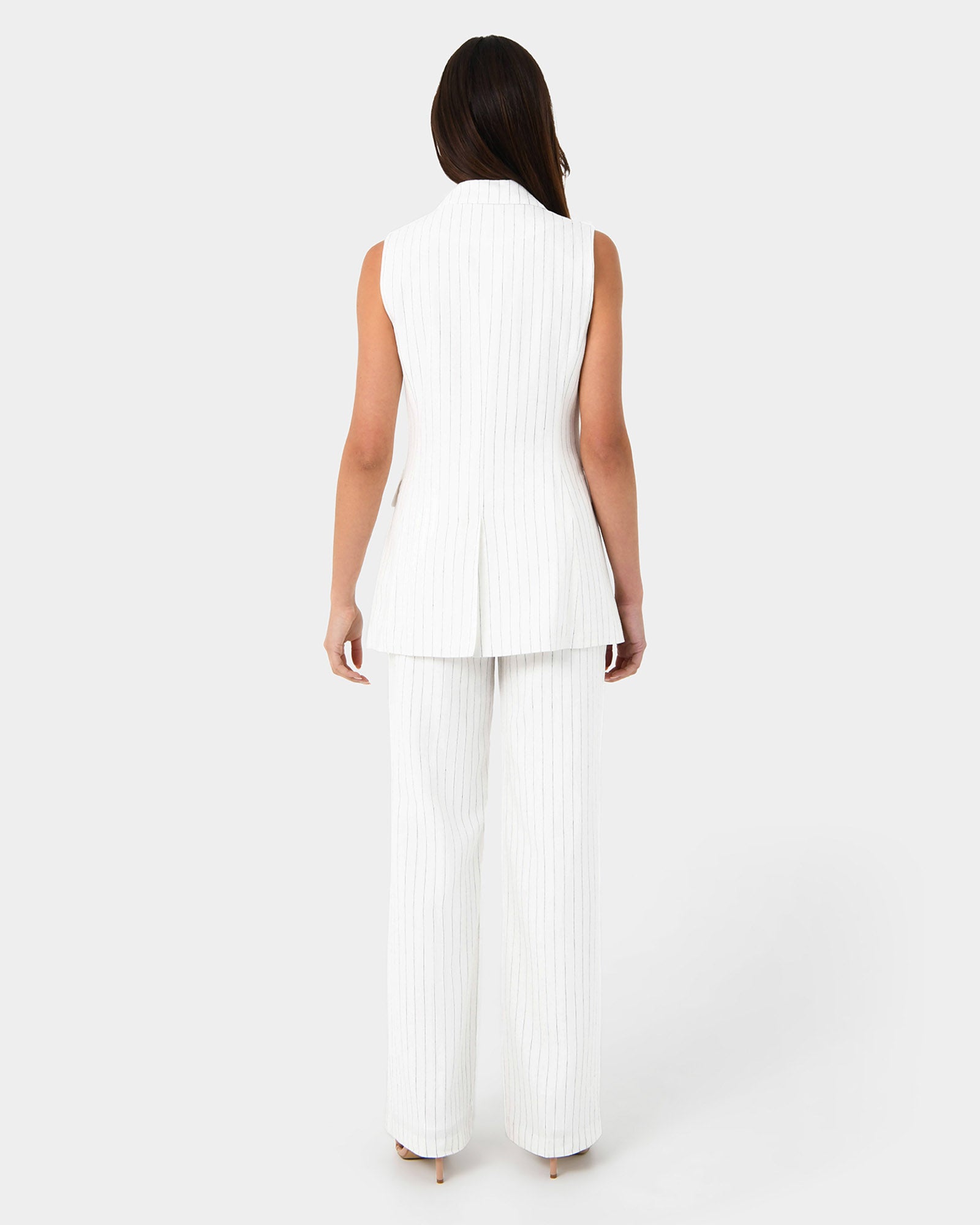 Talisa Linen Pinstripe Vest